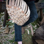 Owen Jones making an oak swill at Hatfield Living Crafts fair 2017